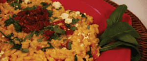 Arroz com Tomate Seco e Rúcula