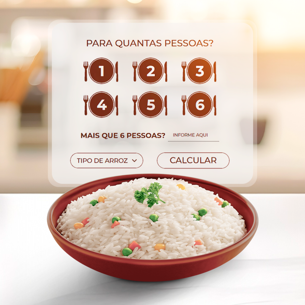 A Porção Perfeita com a Calculadora de Arroz!