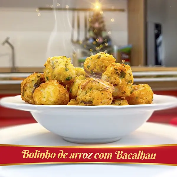 Bolinho de Arroz com Bacalhau